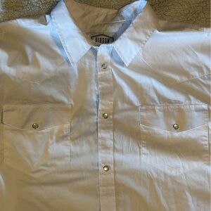 Gibson Western Shirt Pearl Snap Button White Long Sleeve Size 3XL